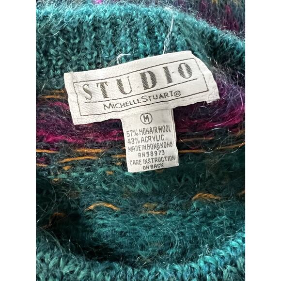 Vintage Studio Michelle Stuart Nordic Mohair Wool Blend Sweater Hong Kong - Picture 6 of 6